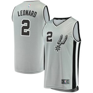 Camiseta Kawhi Leonard 2 San Antonio Spurs Statement Edition Gris Hombre